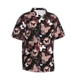 thumbnail image 5 of Wukai Butterfly Men's Hawaiian Shirt Short Sleeve Casual Button Down Summer Beach Aloha Shirt Tropical Print Holiday Party, 5 of 8