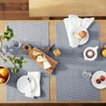 thumbnail image 6 of Martha Stewart Honeycomb Reversible Elegant Table Runner, Blue, 15" W x 72" L, 6 of 8