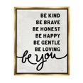 thumbnail image 4 of Stupell Industries Be You Motivational Self Love Text Phrase Graphic Art Metallic Gold Floating Framed Canvas Print Wall Art, Design by Mollie B., 4 of 5