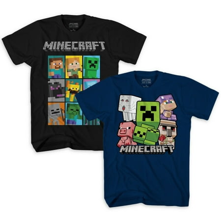 Minecraft Boy 2 PC Short Sleeve Shirt Size 8