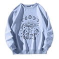 thumbnail image 1 of Comfy Retro Tops Tunic Sweatshirts Daily Tops O Neck Loose Pullover Long Sleeve Tops Women Graphic Sweatshirts, 1 of 4