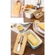 thumbnail image 5 of Caja de almacenamiento de mantequilla Naiovety con rebanador soporte de cerámica para queso rectangular negro, 5 of 6