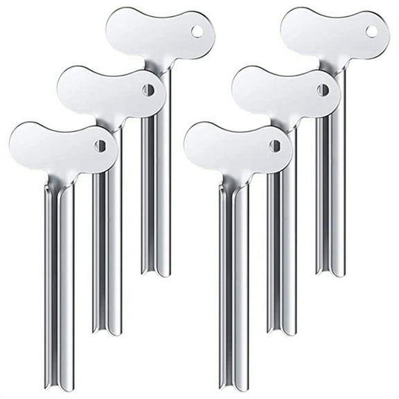 6 Pcs Stainless Steel Toothpaste Tube Squeezers Metal Key for Cosmetic Tubes Squeezer