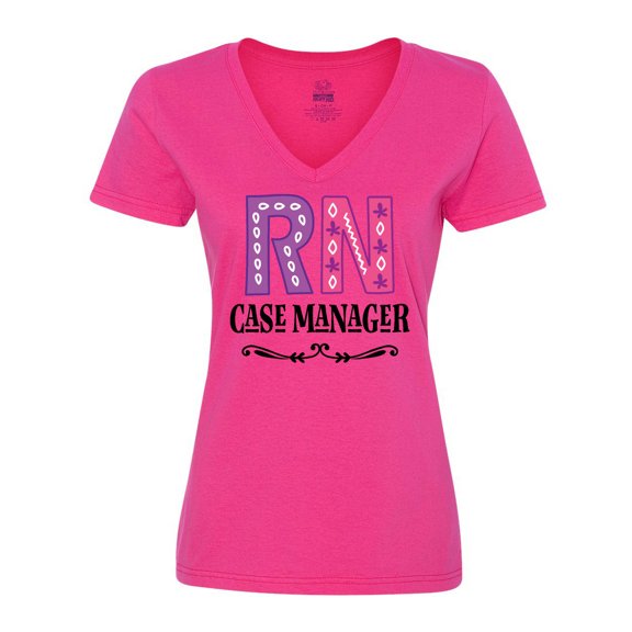 Inktastic RN Case Manager Nurse Women's V-Neck T-Shirt