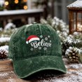 thumbnail image 6 of Baseball Caps For Unisex Vintage Washed Soft Crown Christmas Hat Believe Snowflake Santa Embroidery Sun Shading Headwear, 6 of 6