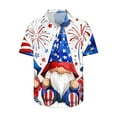 thumbnail image 4 of GERsome Mens Hawaiian Shirts Loose Fit Vacation Shirts Short Sleeve Button Down 4th of July Shirt for Men S-5XL, 4 of 5