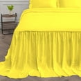 thumbnail image 6 of 4 Piece Long Ruffle Sheet Set, 25" Inch Long Ruffle On Corner Of The Flat Sheet, 15 Inch Deep Pocket, 100% Egyptian Cotton, 800 TC, Twin Size, Solid Yellow, 6 of 9