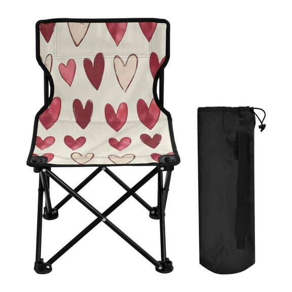 BZSMCE Camping Chairs Modern Heartfelt Patterns Pattern Folding chair