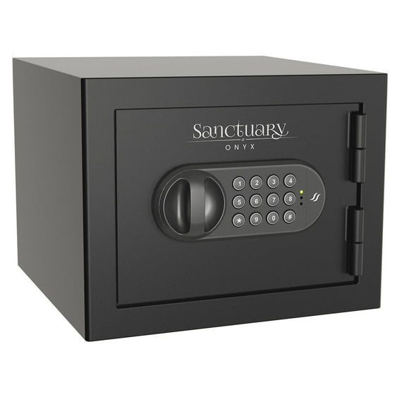 ONYX Series 9.75"" Tall Home & Office Safe, Best in Class Steel Security Safe<br> With Electronic Lock & Fire Protection (0.5 Cu. Ft.) - SA-ONYX1