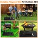 thumbnail image 5 of Alfombrilla para Parrilla para Parrilla Exterior, 59x47 Pulgadas/ 150x120cm Almohadilla Ignífuga Rectangular para Chimenea Interior, Tapete Protector para BBQ, 5 of 7