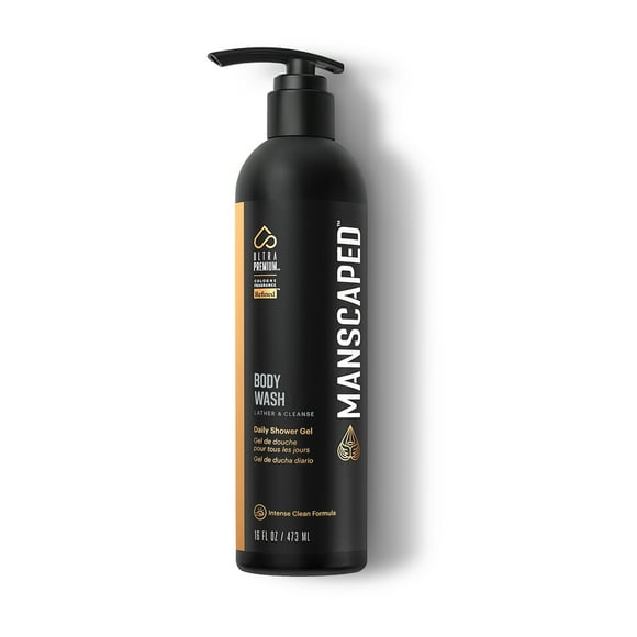 MANSCAPED® Men’s Refined® Body Wash, Infused with Aloe Vera and Sea Salt, Nourishing Daily Shower Gel, 16 oz