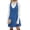 Royal blue, variant on Autumn Winter Women V Neck Corduroy Overall Dress Casual Loose Mini Dress