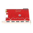 thumbnail image 3 of Adaptador de de Concentrador 5 Puertos USB 3.0 para Computadora de Escritorio Portátil shamjiam Tarjeta PCI Express a puerto USB, 3 of 9