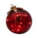 thumbnail image 3 of Adorno de bola navideña para árbol de Navidad, decoración colgante para escritorio, decoración LED navideña Rojo, 3 of 9