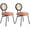 Brown-2 PCS, variant on Garvee Rattan Dining Chairs Set of 4, with Metal Legs for Kitchen or Dining Room, Brown