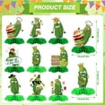 thumbnail image 2 of 9PCS Funny Pickle Party Decorations - Honeycomb Centerpieces, Table Decor, Cute Cartoon Cucumber Dill Vegetable Themed Party Supplies for Kids' Birthday & Baby Shower, 2 of 6