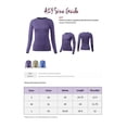 thumbnail image 5 of A2Y Women's Fitted Crew Neck Long Sleeve Side Slit Viscose Sweater Viola L, 5 of 5