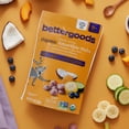 thumbnail image 2 of bettergoods Organic Stage 3 Freeze-Dried Smoothie Melts Baby Snacks, Coconut, Pumpkin, Zucchini, Blueberry, and Banana, 1 oz Pouch, 2 of 9