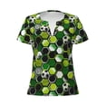 thumbnail image 3 of Naloa Soccer1 Print T-Shirts Short Sleeve V Neck Tees for Women Fashion Tops Trendy Lightweight Soft Casual Summer Outfits Clothes, 3 of 5