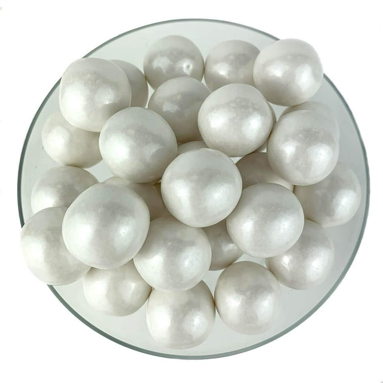 Color It Candy Shimmer White Decorative Candy Buffet Gumballs, 8 oz