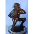 thumbnail image 3 of Nifao Baseball Catcher bronze statue, Dynamic Sports Decor – Home Decor Sculpture, 26"L x 23"W x 34"H, 3 of 9