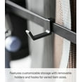 thumbnail image 3 of Yamazaki Home Fitness Equipment Storage Cart, Black, Steel, Supports 16.5 pounds, Wheels, Adjustable, 3 of 7