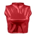 thumbnail image 4 of Gpoecd Camisoles à Col Montant pour Femmes Col Montant Sans Manches Performance pour Carnaval Fête et Tenue de Danse Camisole pour Femmes Rouge,m, 4 of 4