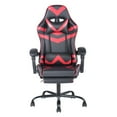 thumbnail image 2 of Gaming Office High Back Computer Leather Desk Mesh Ergonomic 180 Degrees Adjustable Task Chair with Headrest and Lumbar Support, & Footrest , Red, 2 of 5