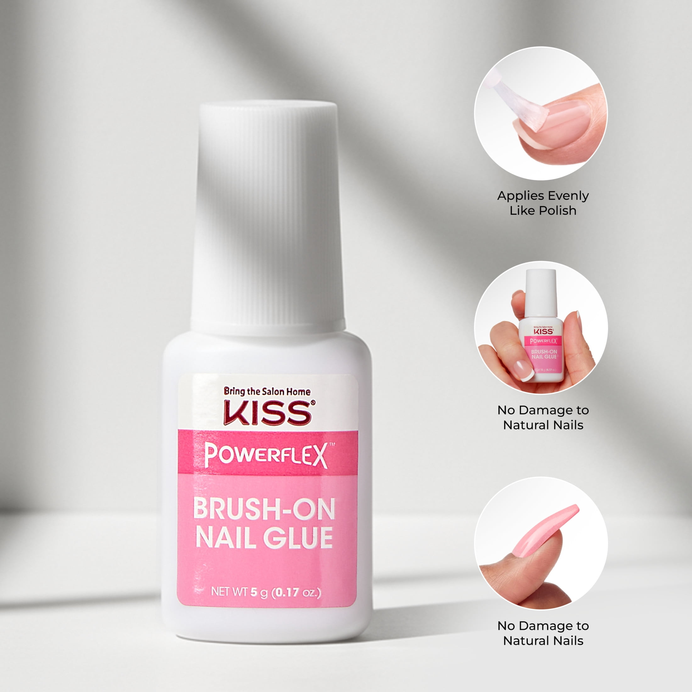 Kiss PowerFlex Brush On Ultra Hold Press On Nail Glue, 5g (0.17 oz.)