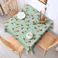 thumbnail image 2 of Pioneer Flower Floral Print Pattern Square Tablecloth, Waterproof Wipeable Spillproof Washable Table Cover for Home Kitchen Party Decor, 60"x60", 2 of 6