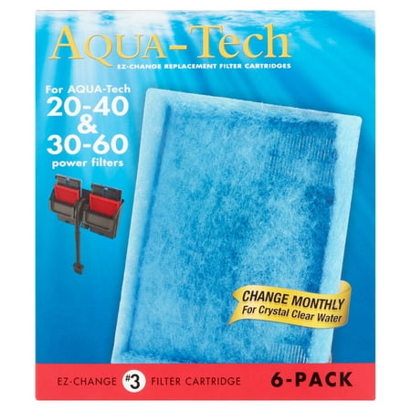 Aqua-Tech EZ-Change Replacement #3 Aquarium Filter Cartridge, 6