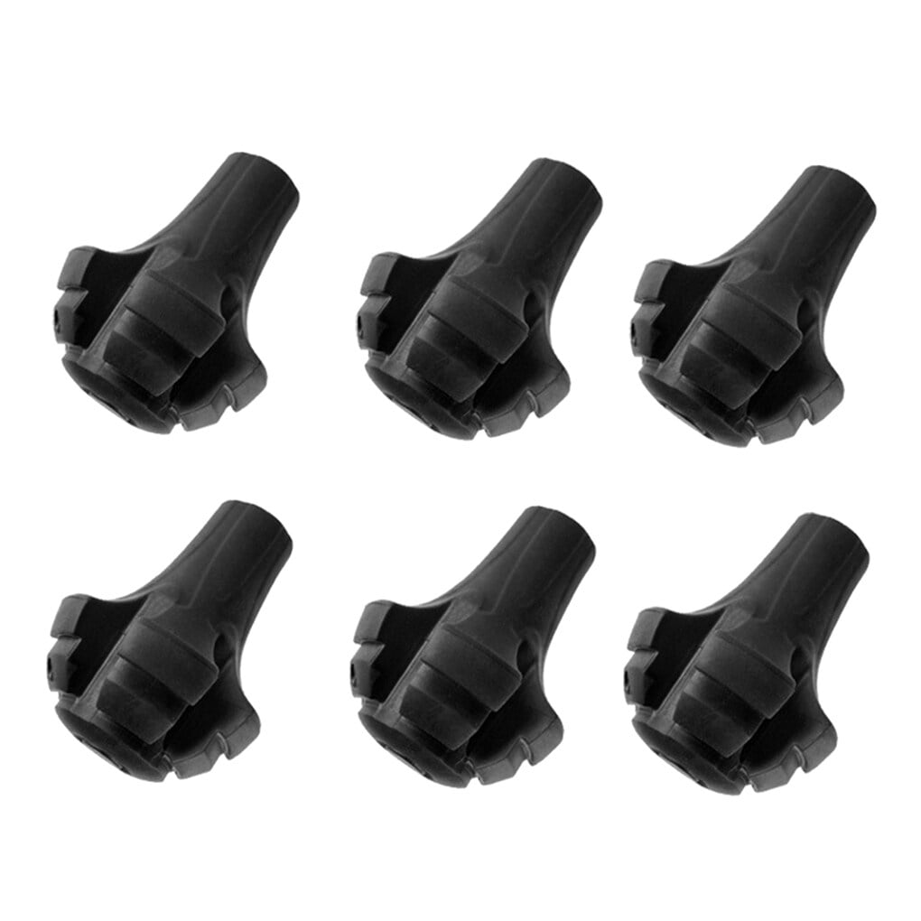 justharion Hiking Stick Head Rubber Walking Pole Cover Universal Alpenstock Tip Outdoor Accessories, Type 2, 6pcs