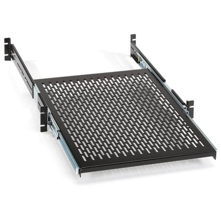 - Rackmount Sliding Vented 4-Point Shelf, 19 in. Rails