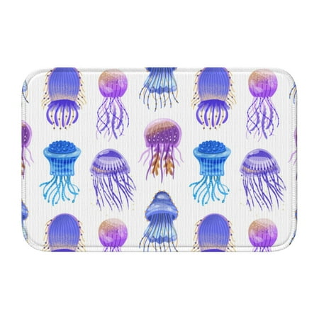 

Adjustable Apron - Bib Apron for Men Women Blue-Purple Jellyfish Waterproof Chef Aprons for Kitchen Gardening Cooking