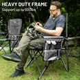 thumbnail image 4 of TIMBER RIDGE Oversized Outdoor Folding Camping Chair, Heavy Duty High Back Chair with Cooler Bag, Cup Holder, Storage Pocket, Hard Armrest, Support 500 lbs, Dark Grey, 4 of 8