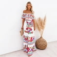 thumbnail image 3 of Nouvelle Robe Longue à une Épaule Imprimé crocus Printemps et Été 2024 Grande Balançoire pour Femmes, 3 of 5