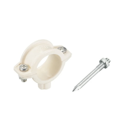 

Uxcell 20mm Dia PVC Pipe Clips Bracket Clamps Split Ring Hangers with Nail 8Pack