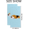 thumbnail image 3 of Soft Hand Fingertip Towels, 2 Pcs Face Bath Towels Lazy Dog Absorbent Washcloths for Bathroom Hotel Kitchen, 30"x15", Absorbent Soft Hand Fingertip Towels, 3 of 6