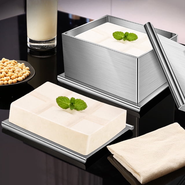 Prensa de tofu casera, prensa de tofu vegana, prensa de tofu de grado alimenticio, superficie pulida, borde liso a prueba de óxido, acero inoxidable, prensa de tofu vegana casera