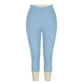 thumbnail image 4 of Gfyviroh Crroped Jeans for Women Trendy Plus Size Stretch Capri Pants with Pockets High Waist Casual Solid Capris, 4 of 9