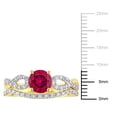 thumbnail image 2 of Everly Women's Created Ruby 10k Yellow Gold Bridal Set, 2 of 8