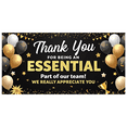 thumbnail image 2 of Gold Design Thank You Banner Black Gold Balloons Star Decorations Essential Part for Team Celebration Event Indoor Outdoor, 2 of 8