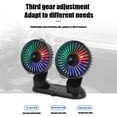 thumbnail image 3 of USB Car Fan Car Cooling Fan Dual Head Air Fans Cooler Fan with LED Colour Light, 3 of 11