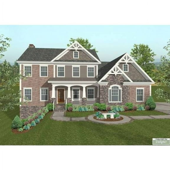 The House Designers: THD-8912 Builder-Ready Blueprints to Build a Southern House Plan with Basement Foundation (5 Printed Sets)