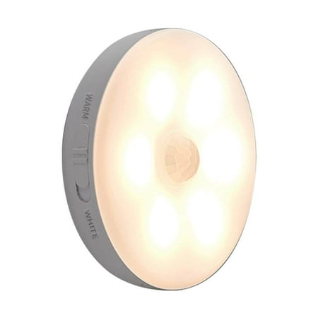 

GeweYeeli Round Night Light LED Smart Light Rechargeable Human Body Sensor Night Light for Bedroom