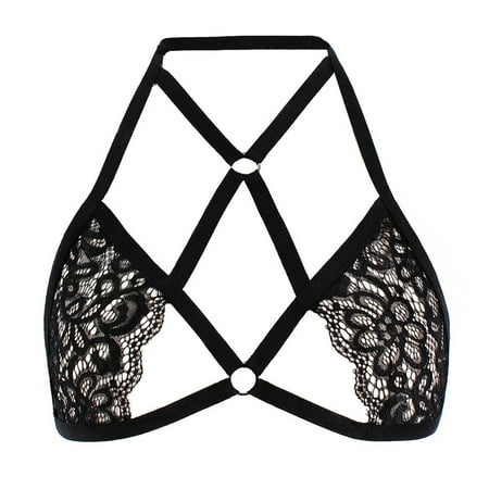 Yuhangmm Women s Sexy And Fashionable Lace Strap Hanging Neck Bra Comfortable And Lingerie Womens Lingerie Set Sexy