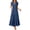 Blue, variant on ANRABESS Womens Summer Casual Maxi Dress V Neck Ruffle Sleeve Long Dresses Fashion Flowy Tiered Boho Beach Vacation Sundress Wine Red X-Large