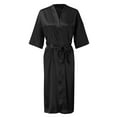 thumbnail image 4 of ASFGIMUJ Women's Short Kimono Robe Silky Satin Bathrobe Bride Bridesmaids Getting Ready Sleepwear Soft Nightgown, 4 of 5