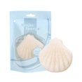 thumbnail image 2 of Cowry Shaped Konjac Washing Face Sponge Puff Facial Cleansing Care Tool Wet/Dry White, 2 of 2