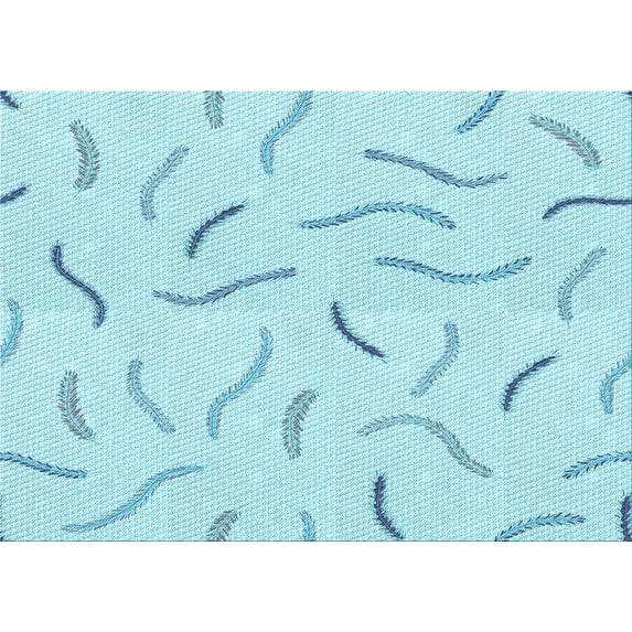 Ahgly Company Machine Washable Indoor Rectangle Transitional Blue Diamond Blue Area Rugs, 5' x 7'